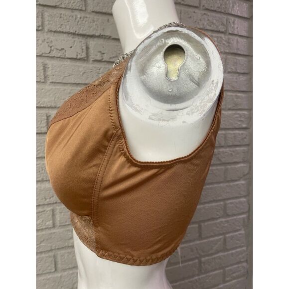 Rhonda Shear Tan / Brown Pin-Up Bralette Size XL NWT - Picture 3 of 11